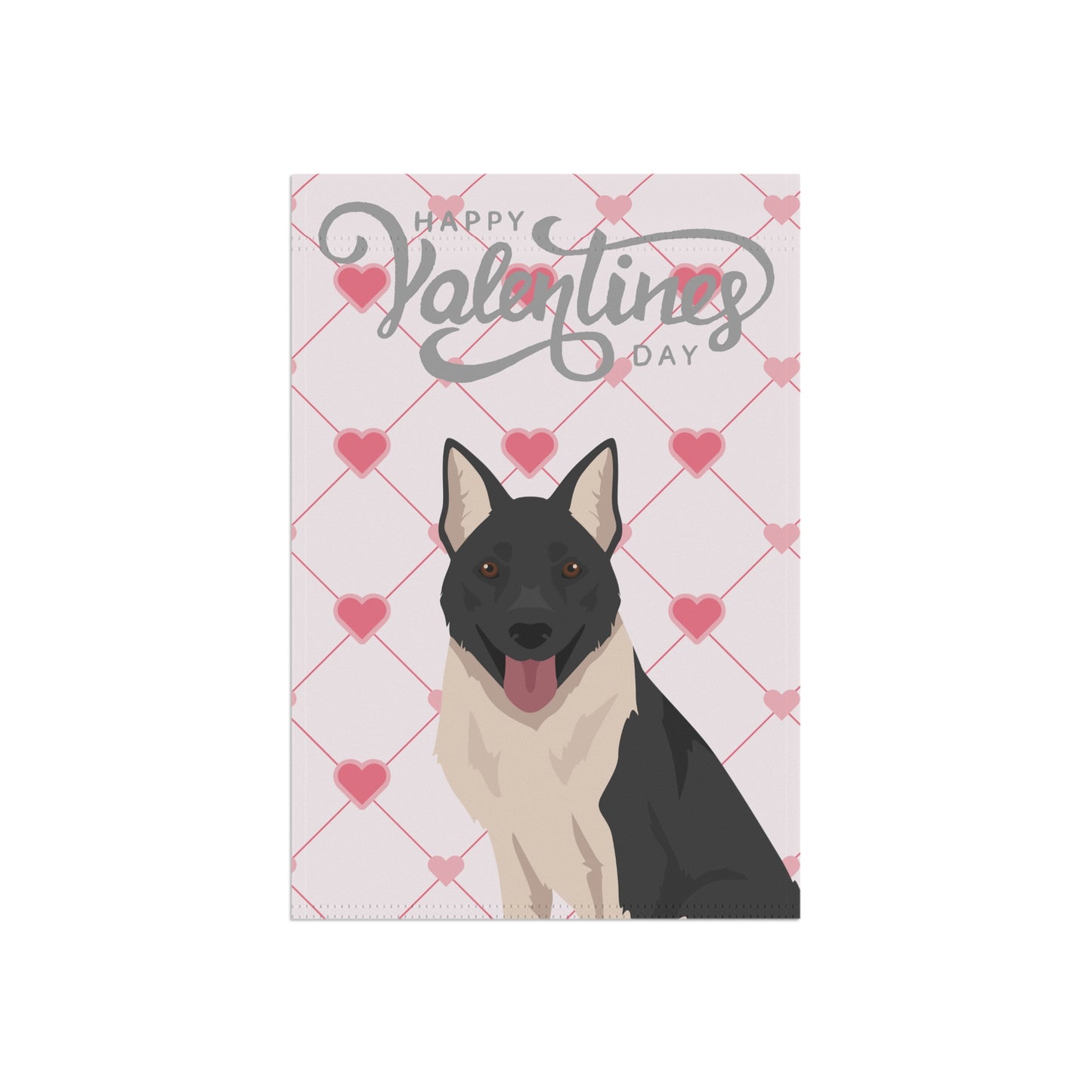 Russo European Laika Dog Valentines Day Garden Flag
