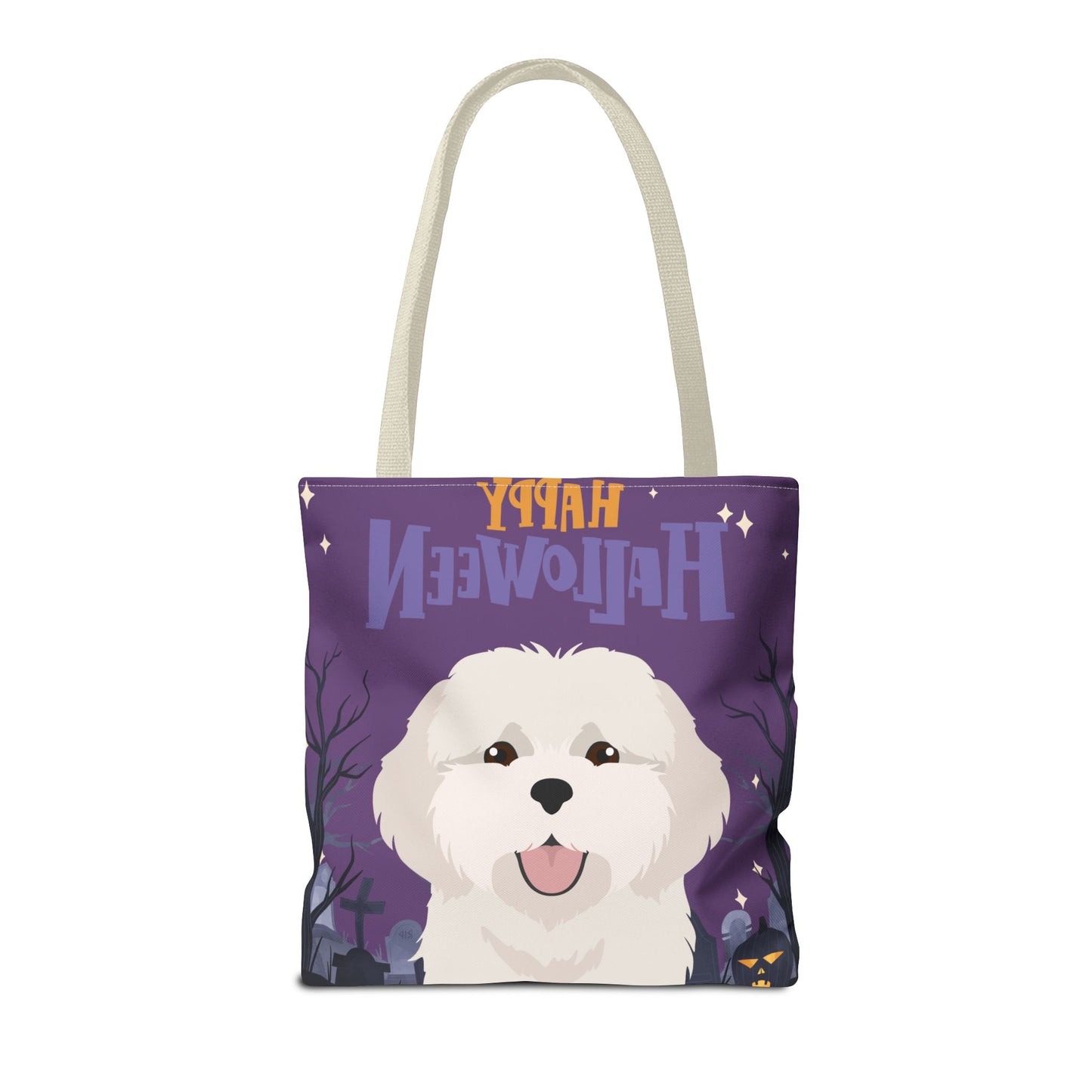 Coton de Tulear Dog Happy Halloween Tote Bag 16x16