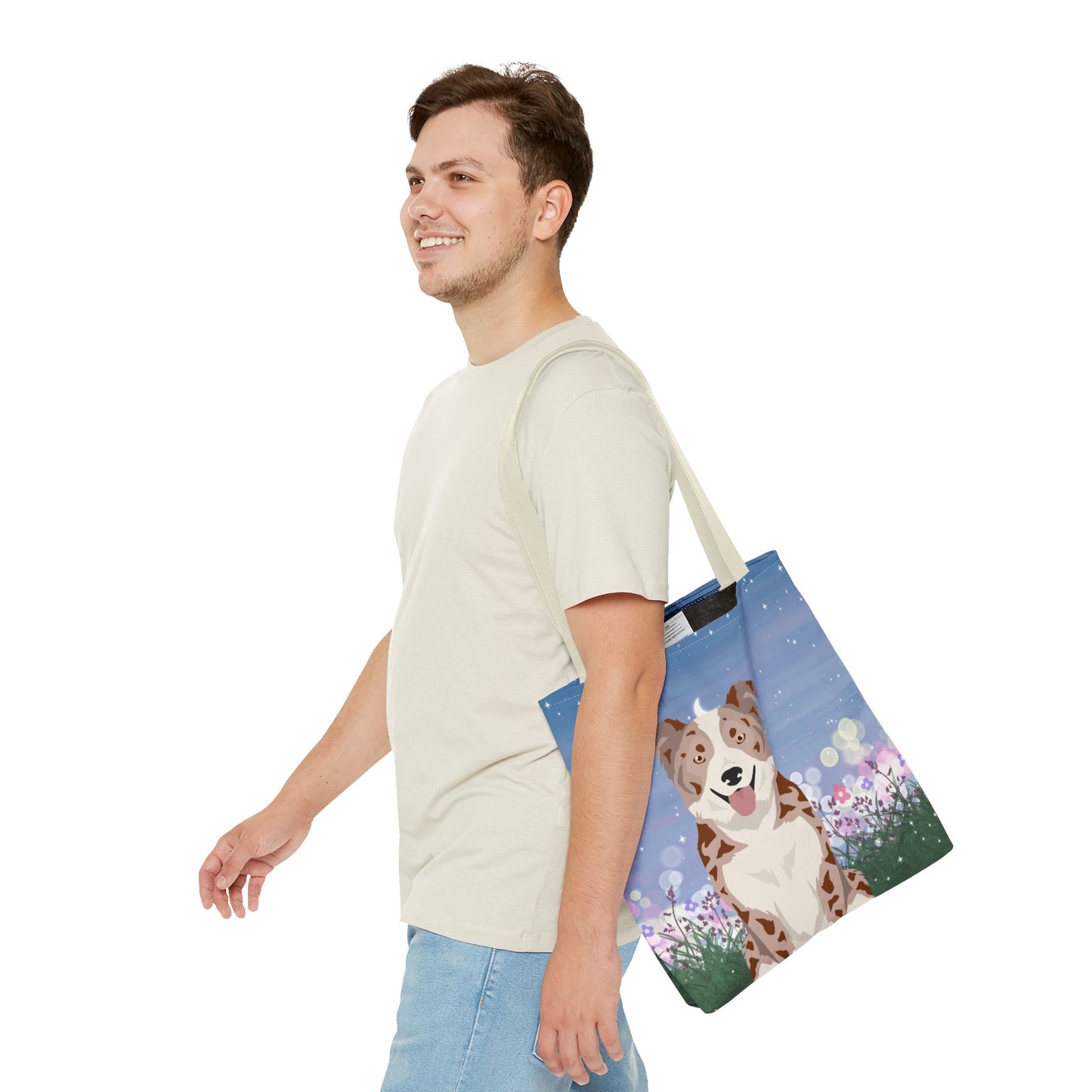 Border Collie Dog Tote Bag 16x16