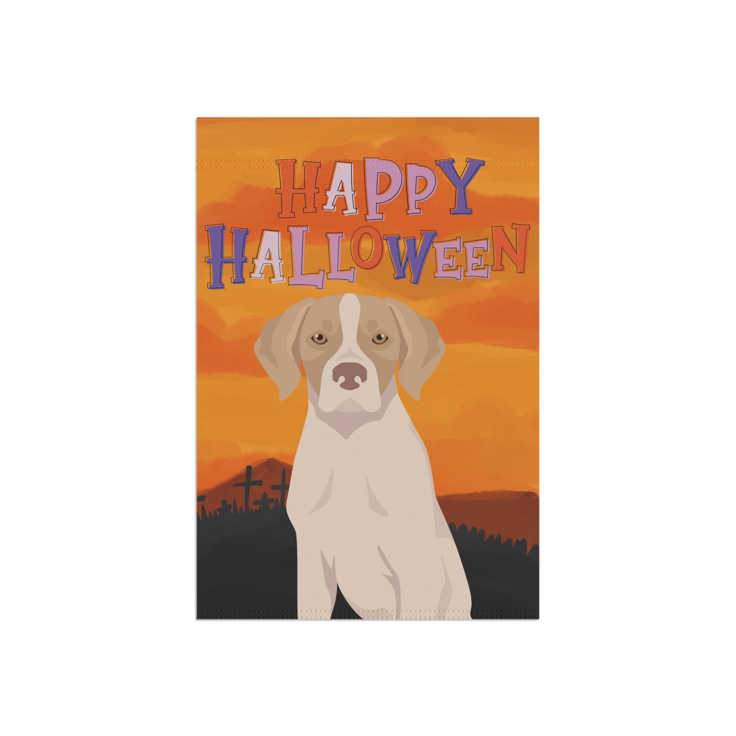 Pointer Dog Halloween Garden Flag