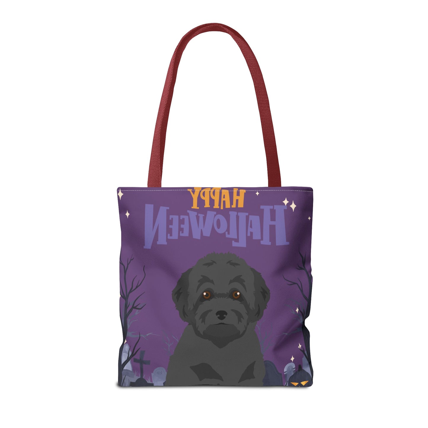 Toy Poodle Dog Happy Halloween Tote Bag 16x16