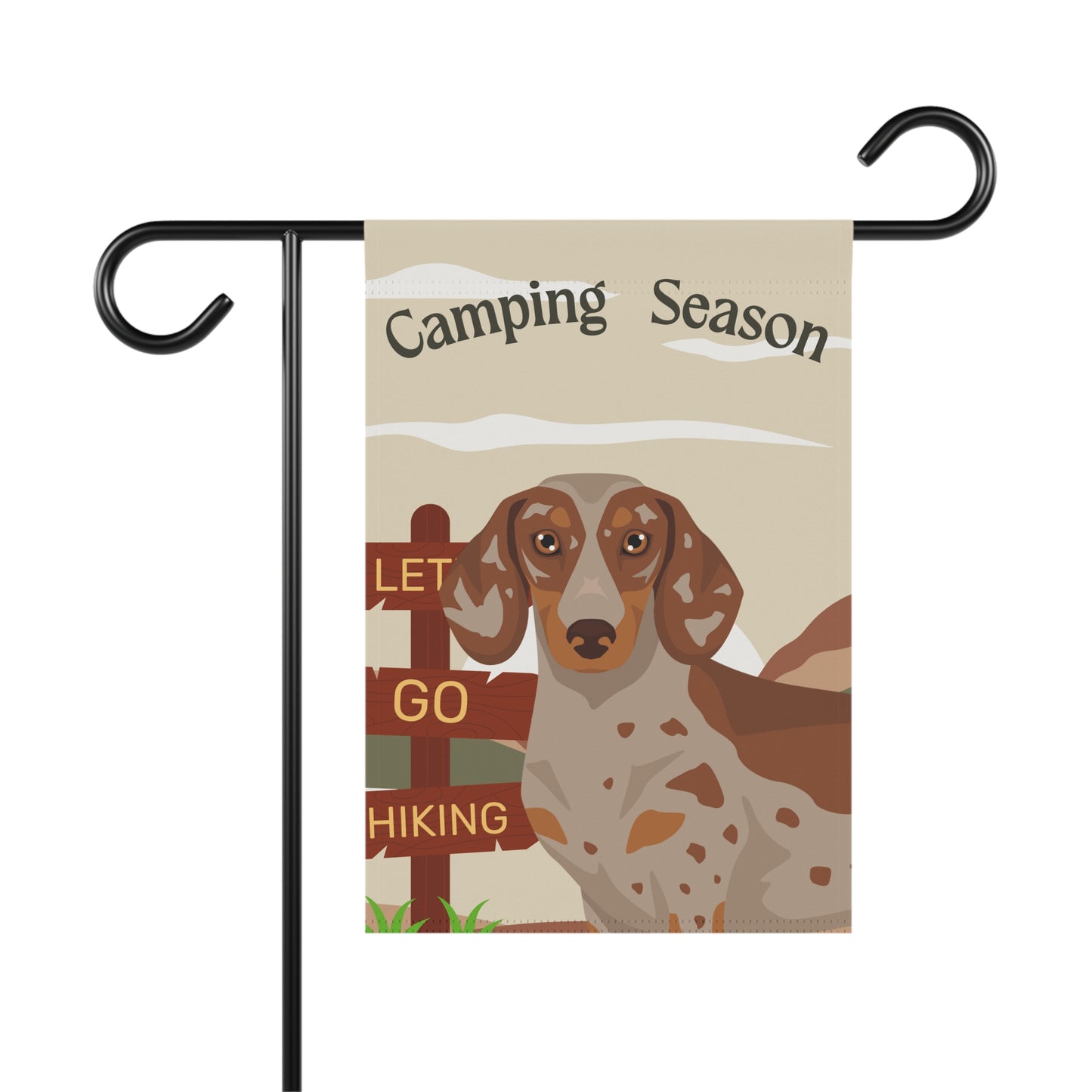 Dachshund Dog Camping Garden Flag