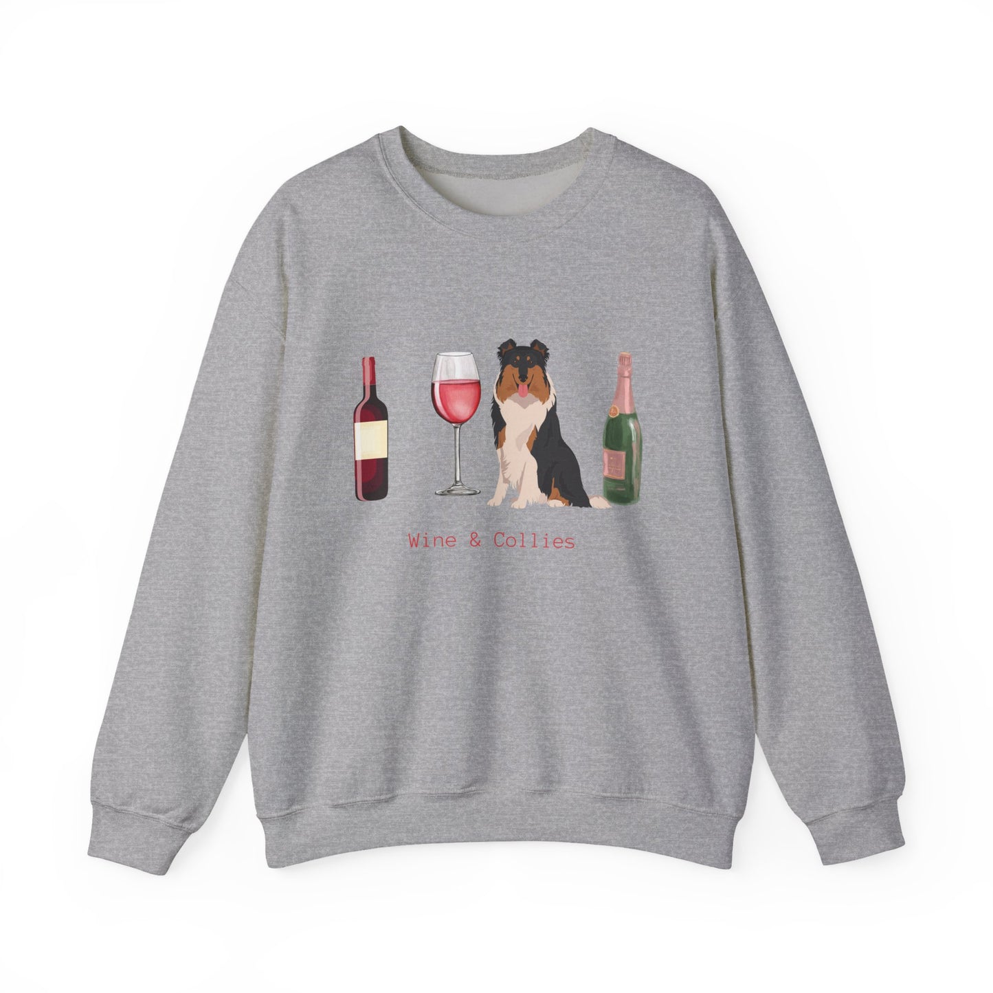 Copy of Collie Dog Wine Unisex Heavy Blend Crewneck Sweatshirt