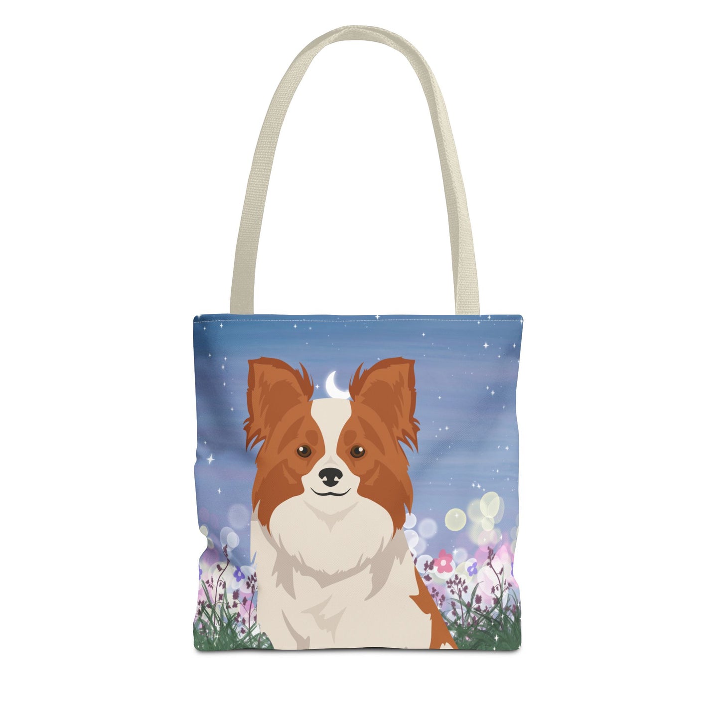 Papillon Dog Tote Bag 13x13