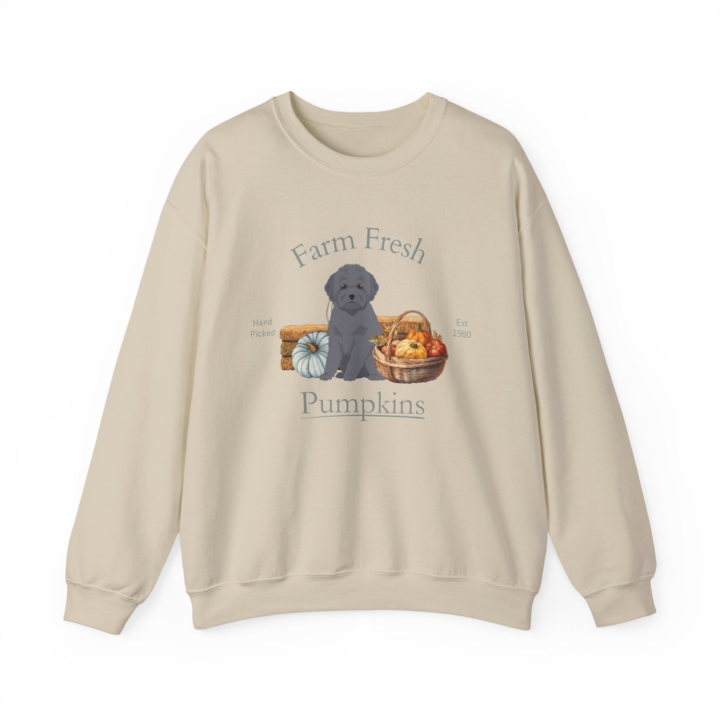 Toy Poodle Dog Fall Farm Fresh Unisex Heavy Blend Crewneck Sweatshirt