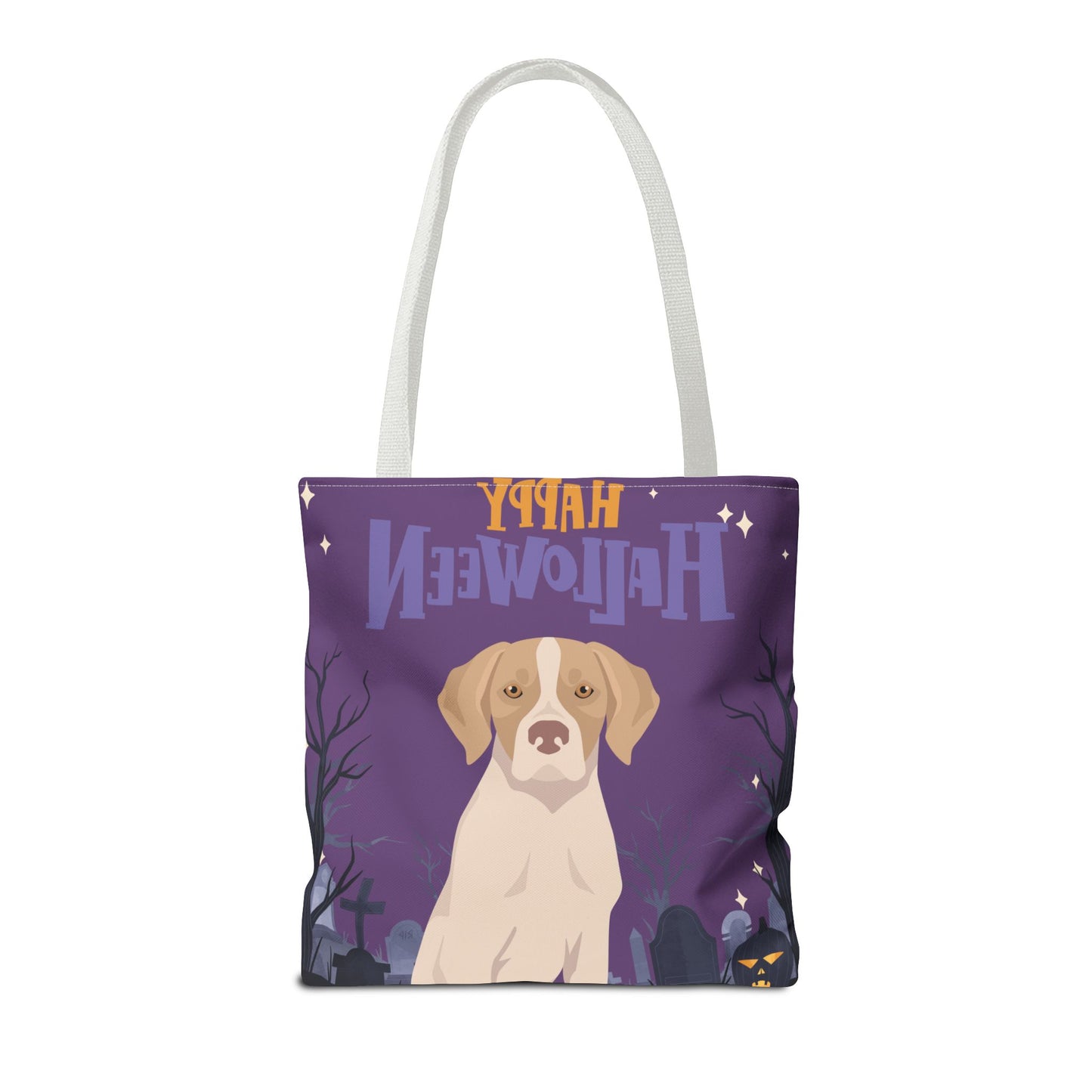 Pointer Dog Happy Halloween Tote Bag 16x16