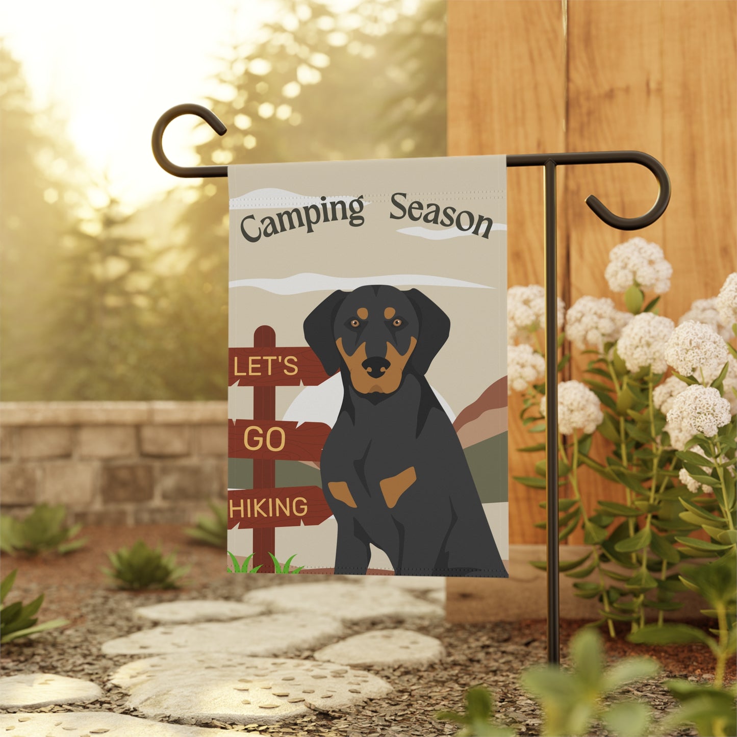 Transylvanian Hound Dog Camping Garden Flag