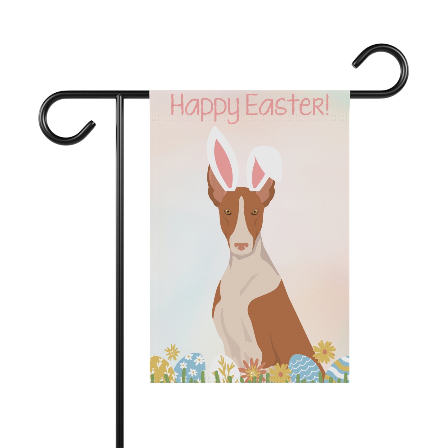Ibizan Hound Dog Happy Easter Garden Flag