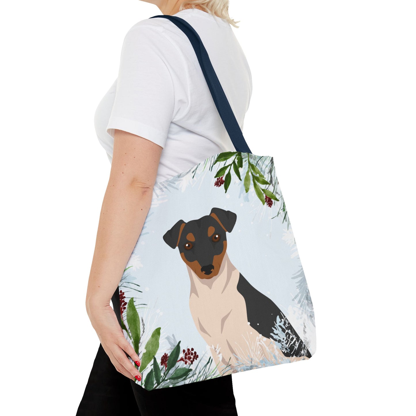 Brazillian Terrier Dog Christmas Holiday Tote Bag 16x16