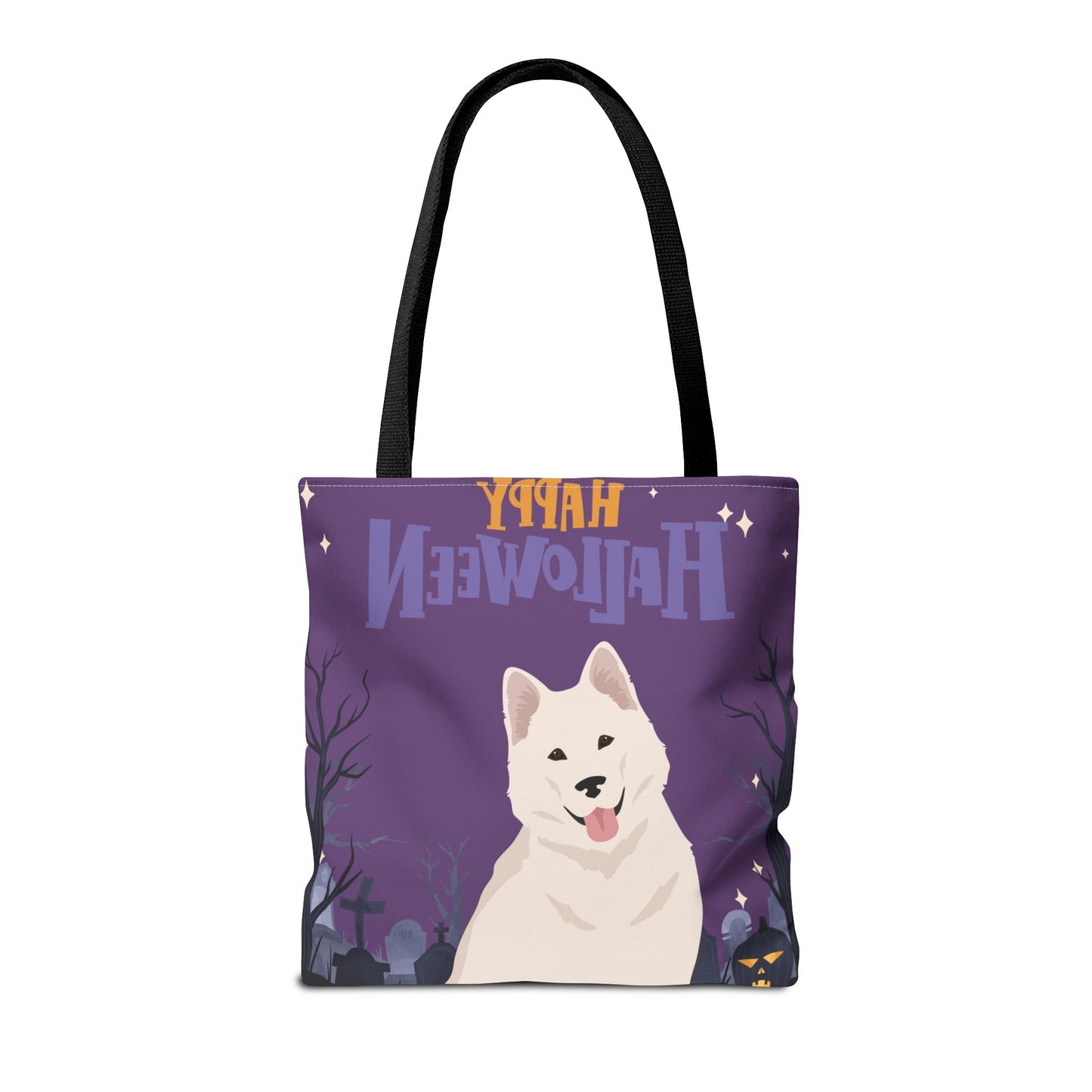 Alaskan Malamute Dog Happy Halloween Tote Bag 16x16