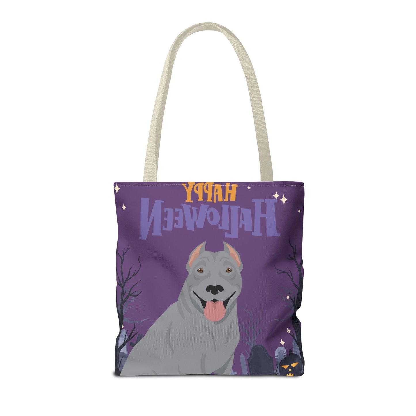 Pit Bull Dog Happy Halloween Tote Bag 16x16