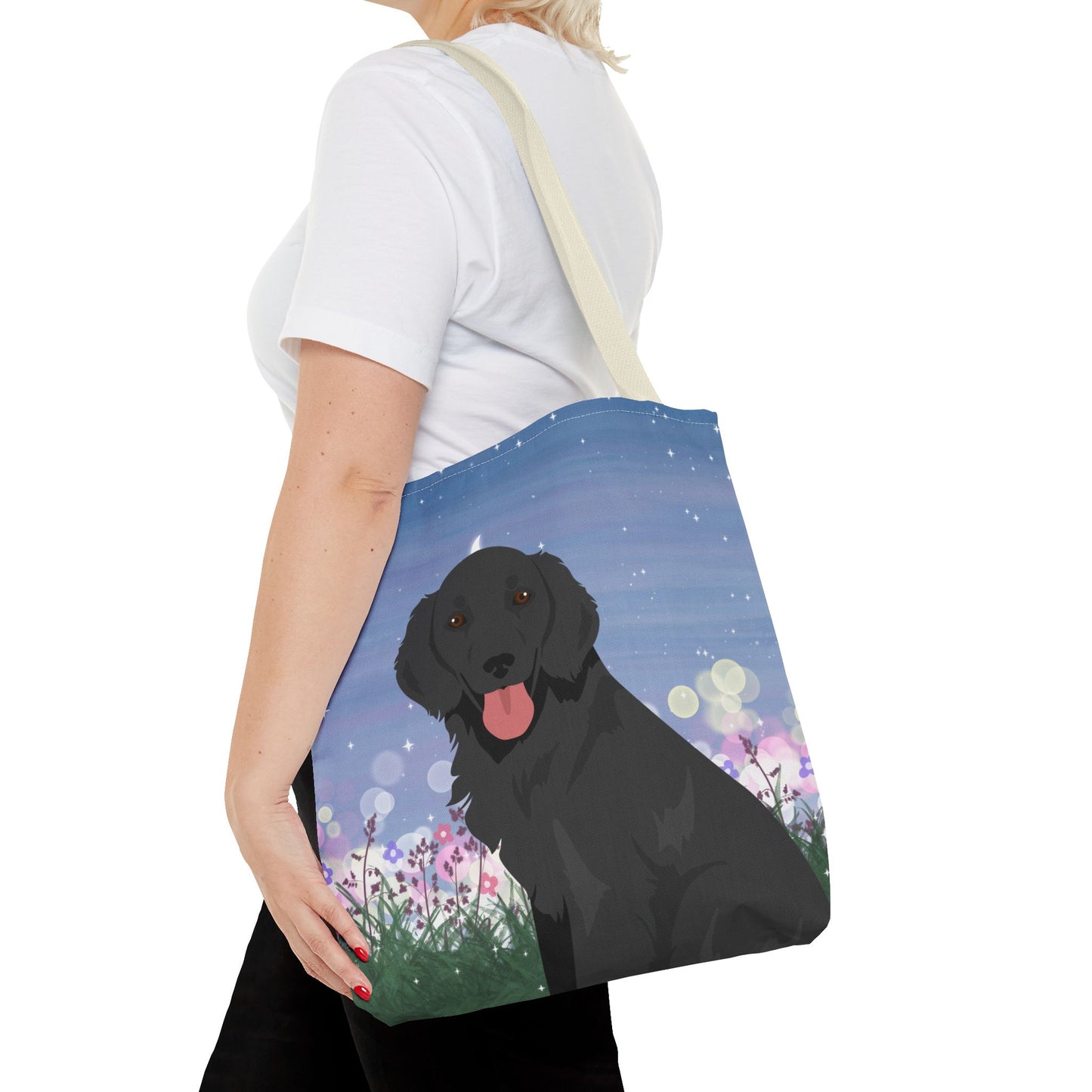 Flat-coated Retriever Dog Tote Bag 16x16