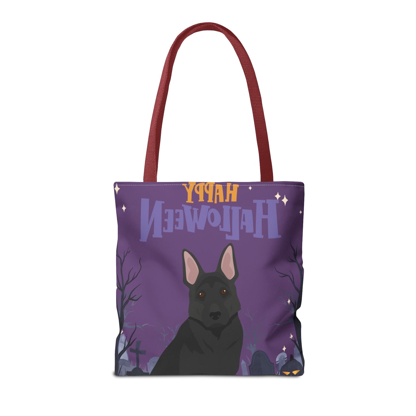 German Shepherd Dog Happy Halloween Tote Bag 16x16