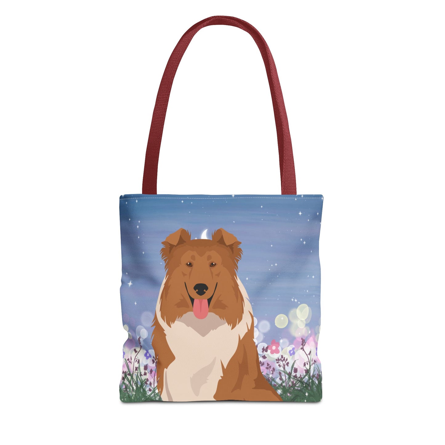 Collie Dog Tote Bag 13x13