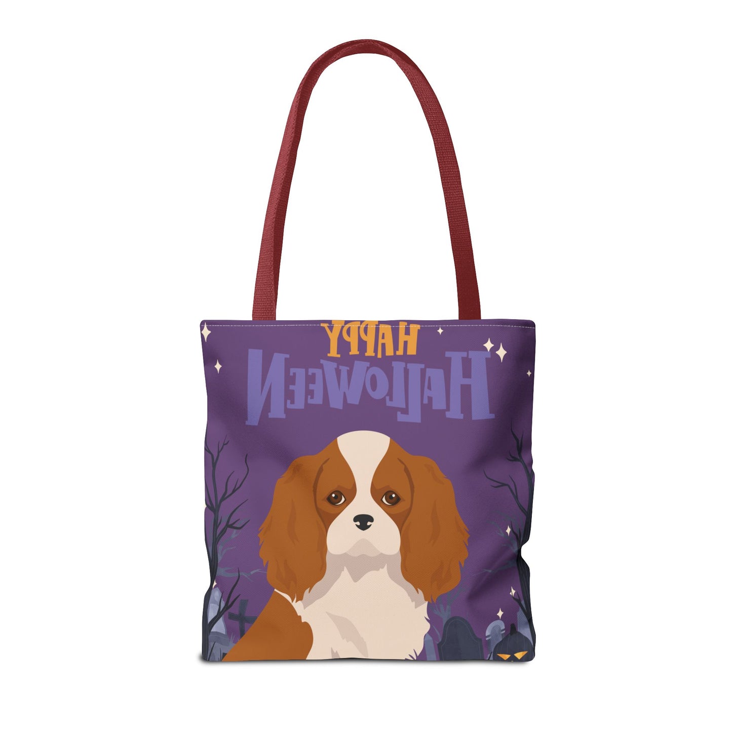Cavalier King Charlre Spaniel Dog Happy Halloween Tote Bag 16x16