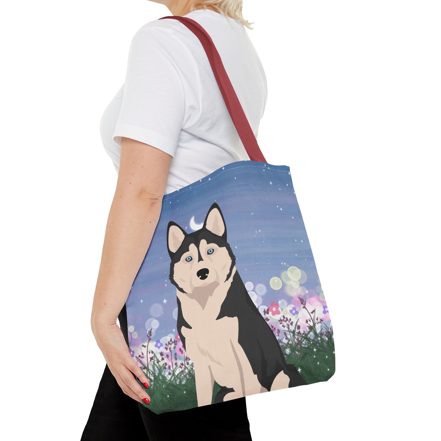Alaskan Husky Dog Tote Bag 16x16