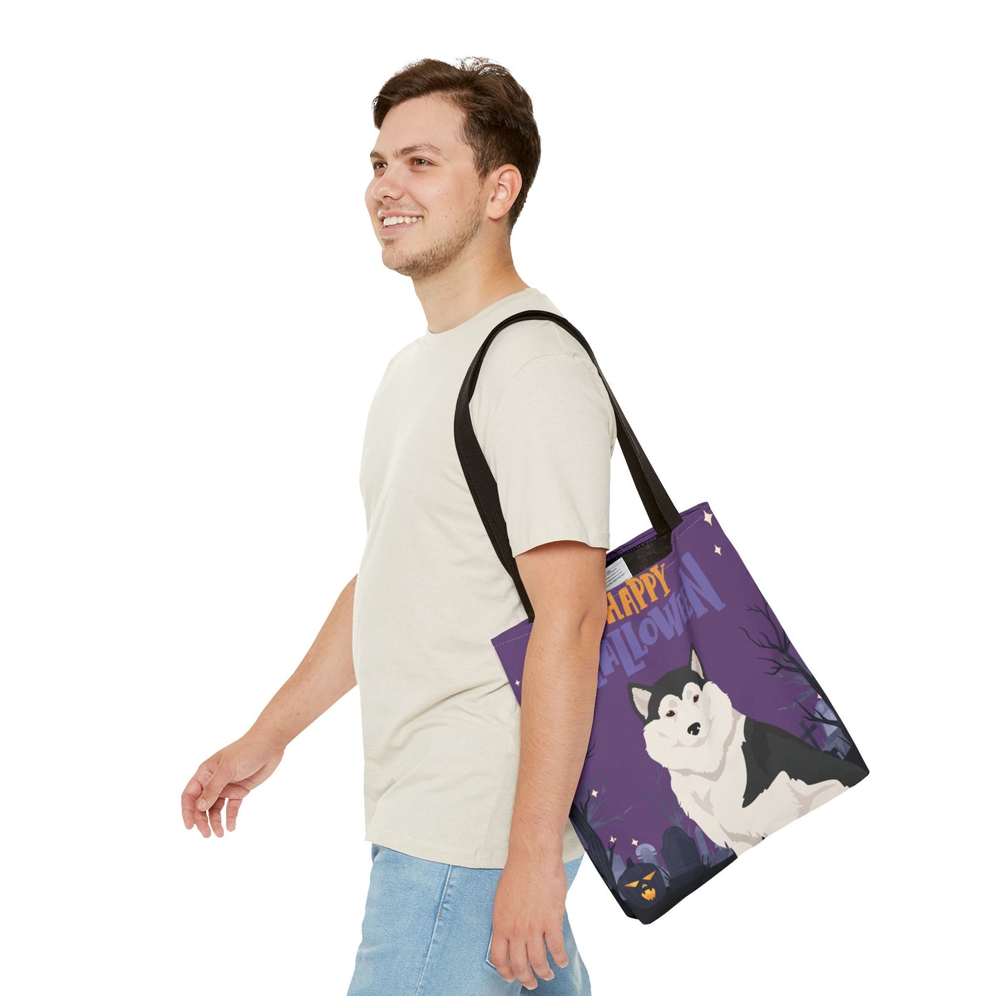 Greenland Dog Dog Happy Halloween Tote Bag 16x16