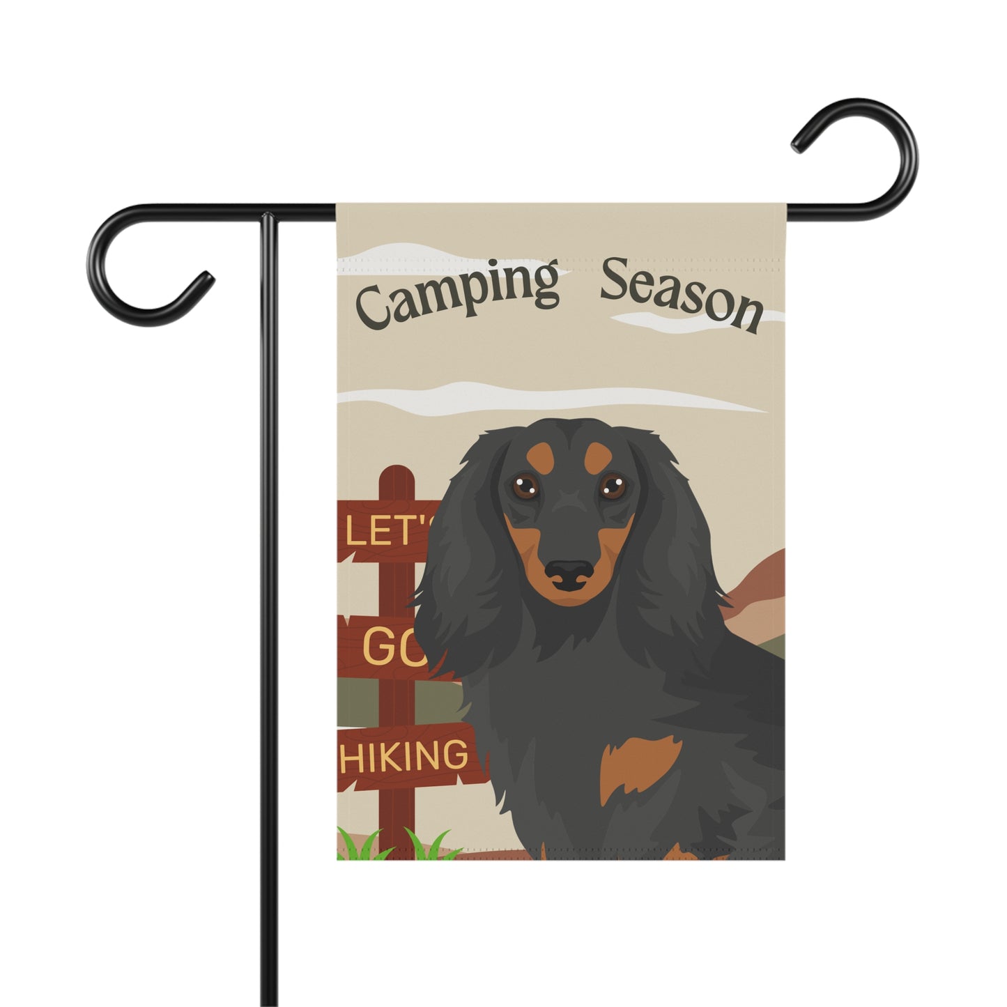 Dachshund Dog Camping Garden Flag