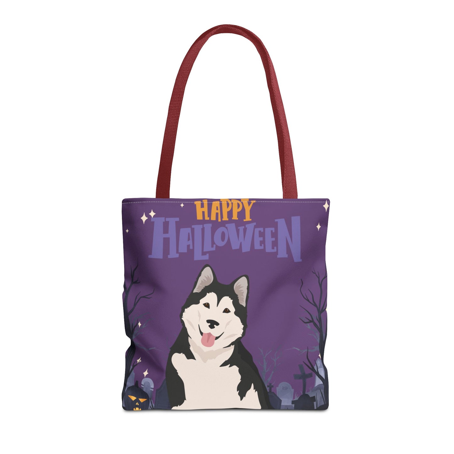 Alaskan Malamute Dog Happy Halloween Tote Bag 16x16