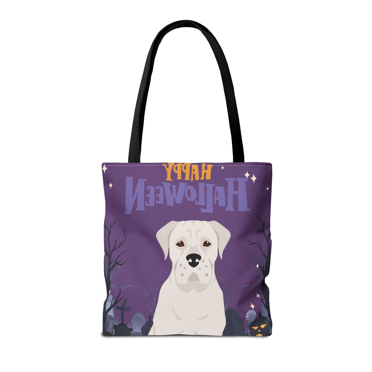 Dogo Argentino Dog Happy Halloween Tote Bag 16x16