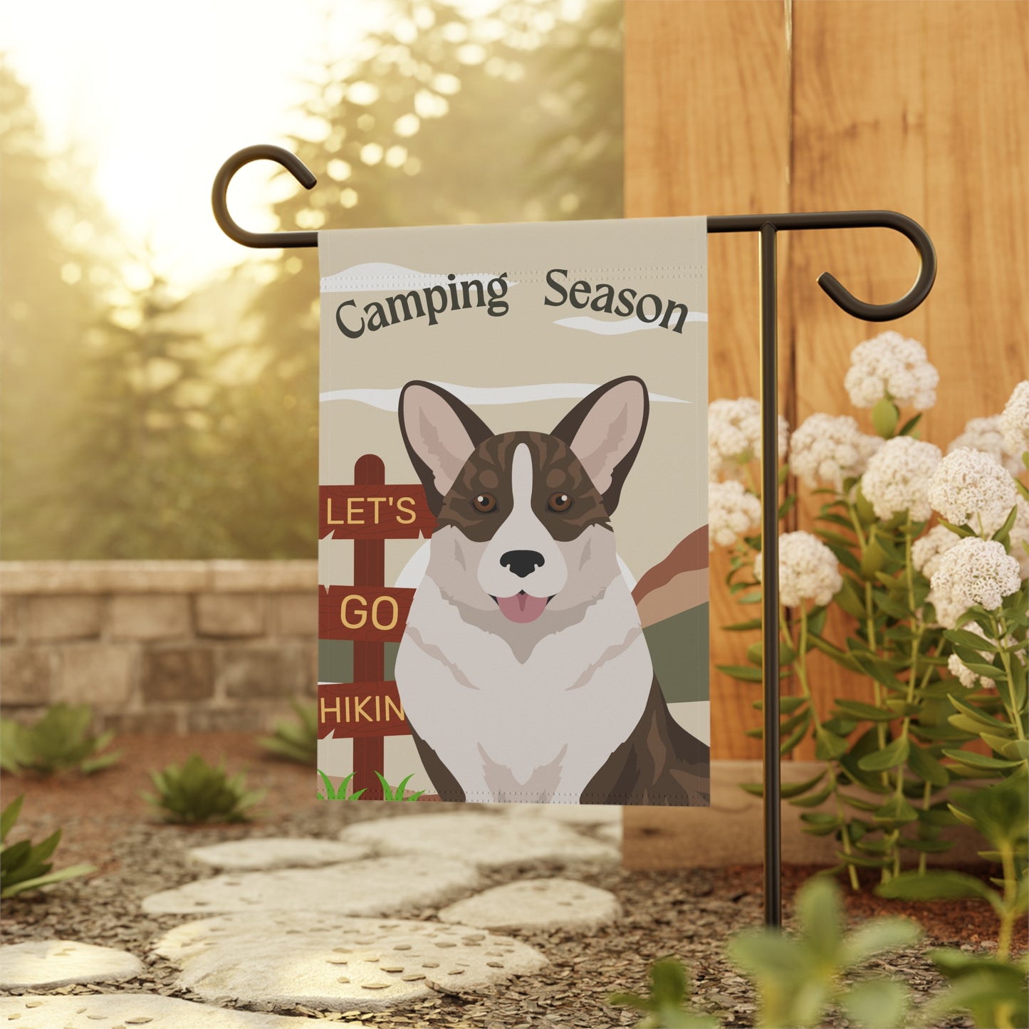Cardigan Welsh Corgi Dog Camping Garden Flag