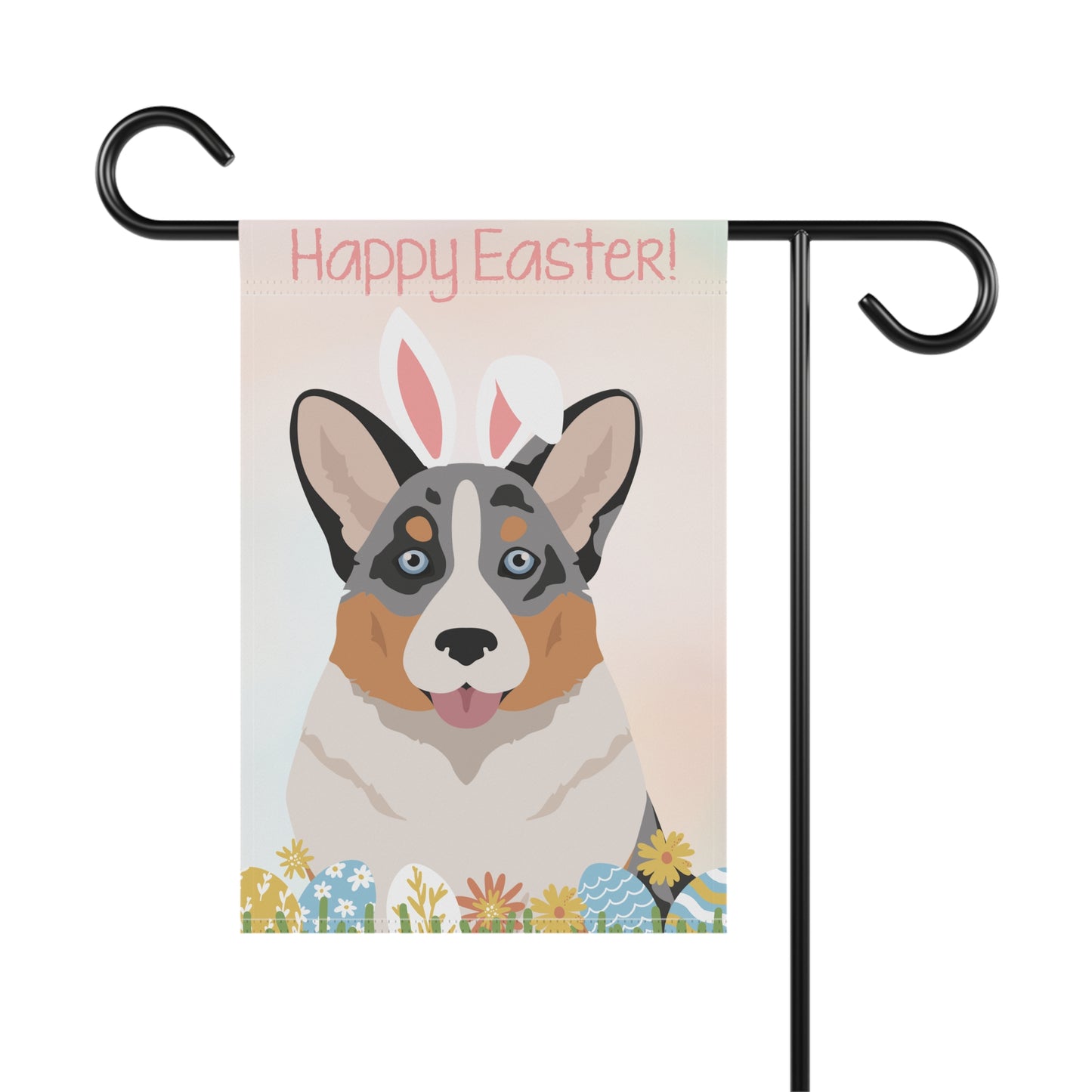 Cardigan Welsh Corgi Dog Happy Easter Garden Flag