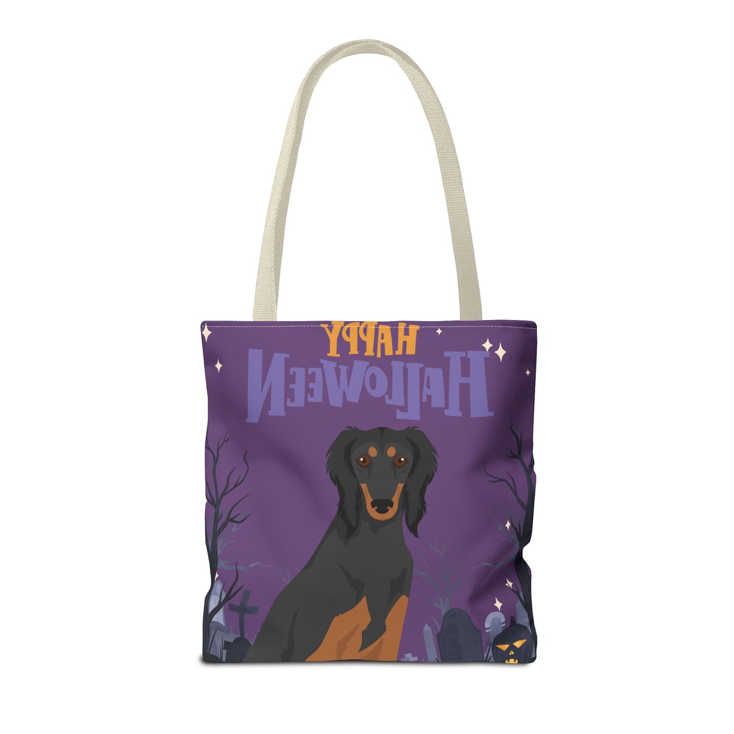 Saluki Dog Happy Halloween Tote Bag 16x16