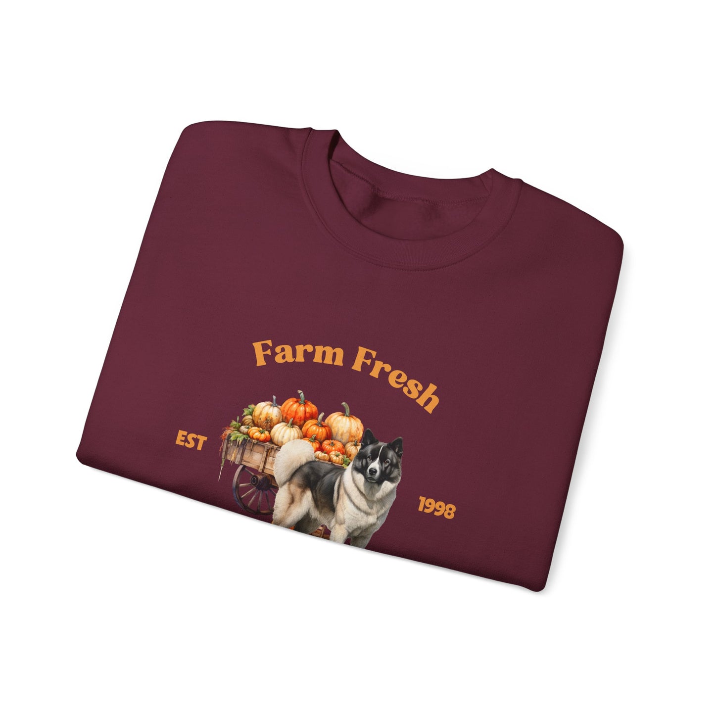 American Akita Dog Fall Unisex Heavy Blend Crewneck Sweatshirt