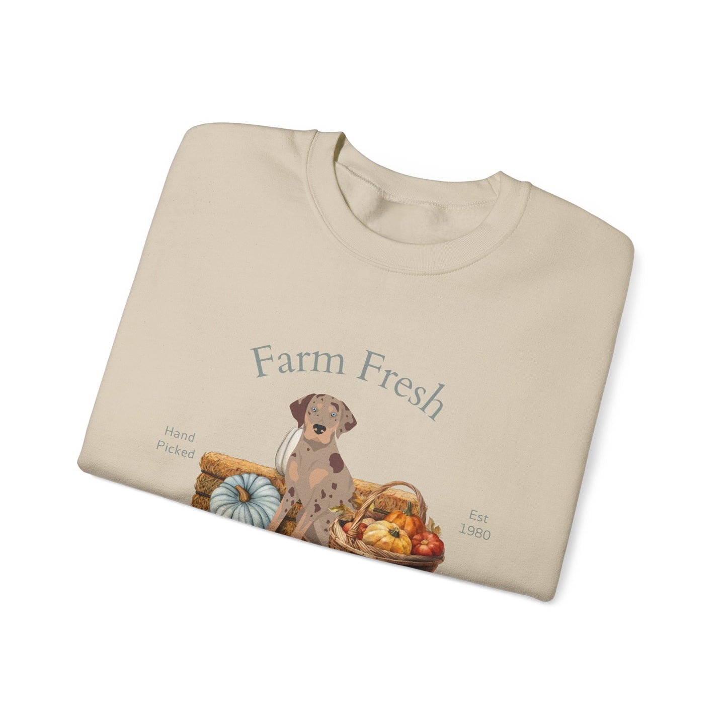 Catahoula Leopard Dog Dog Fall Farm Fresh Unisex Heavy Blend Crewneck Sweatshirt