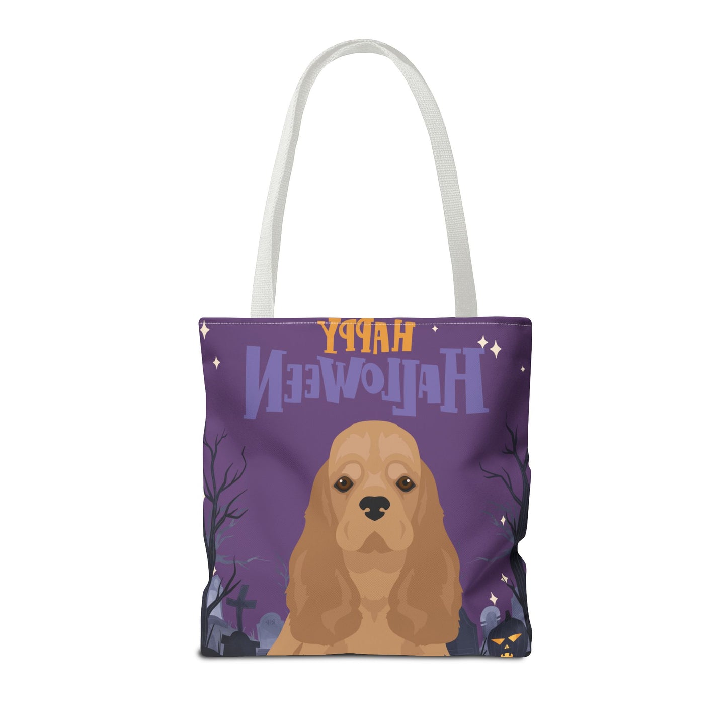 Cocker Spaniel Dog Happy Halloween Tote Bag 16x16
