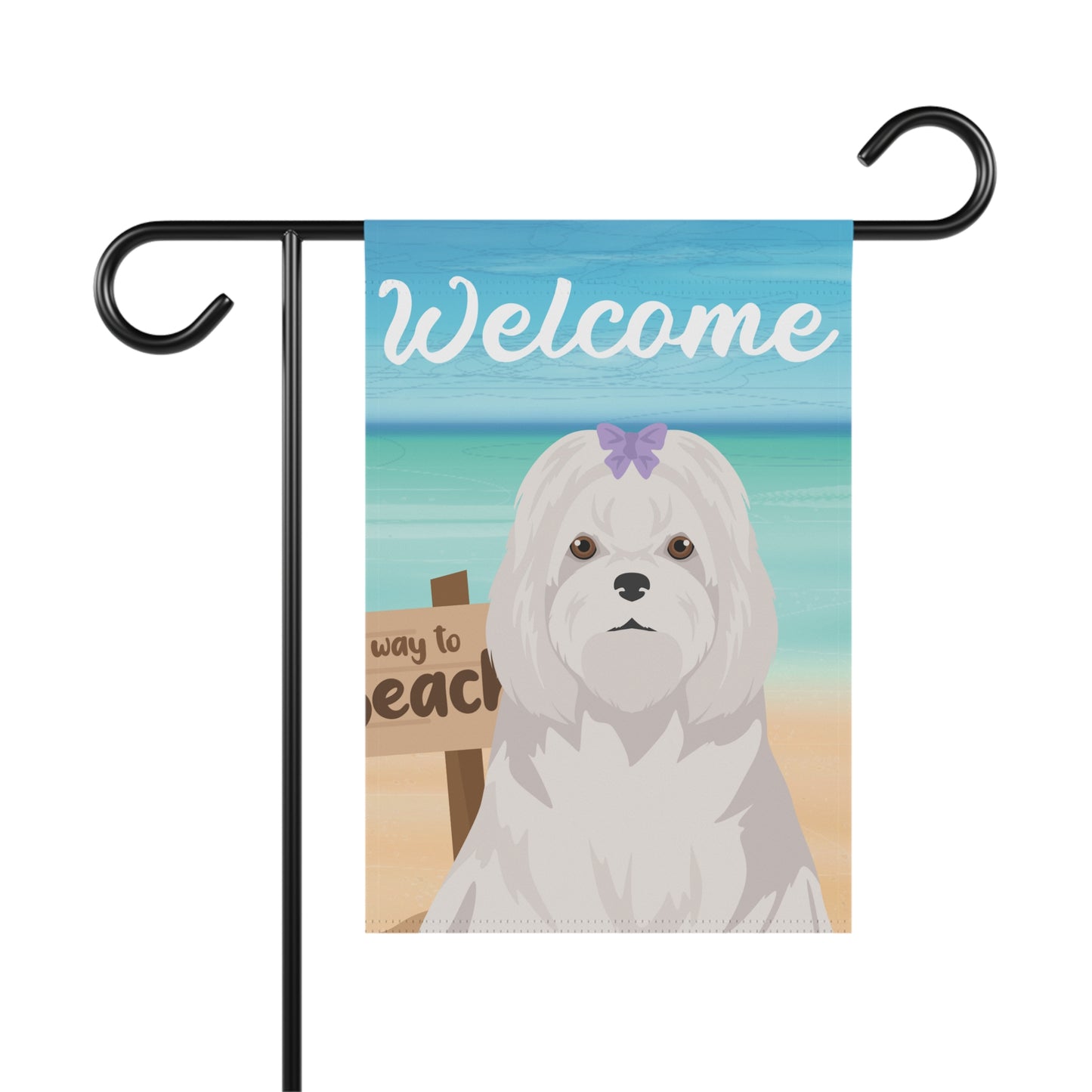 Maltese Dog Garden Flag