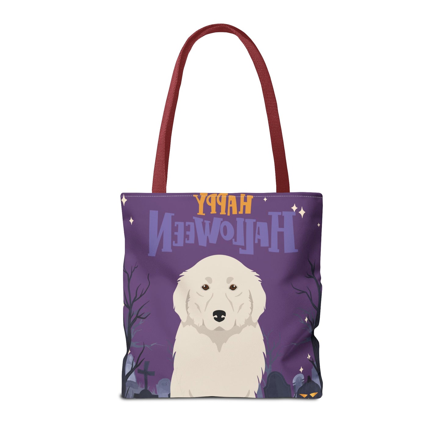 Great Pyrenees Dog Happy Halloween Tote Bag 16x16
