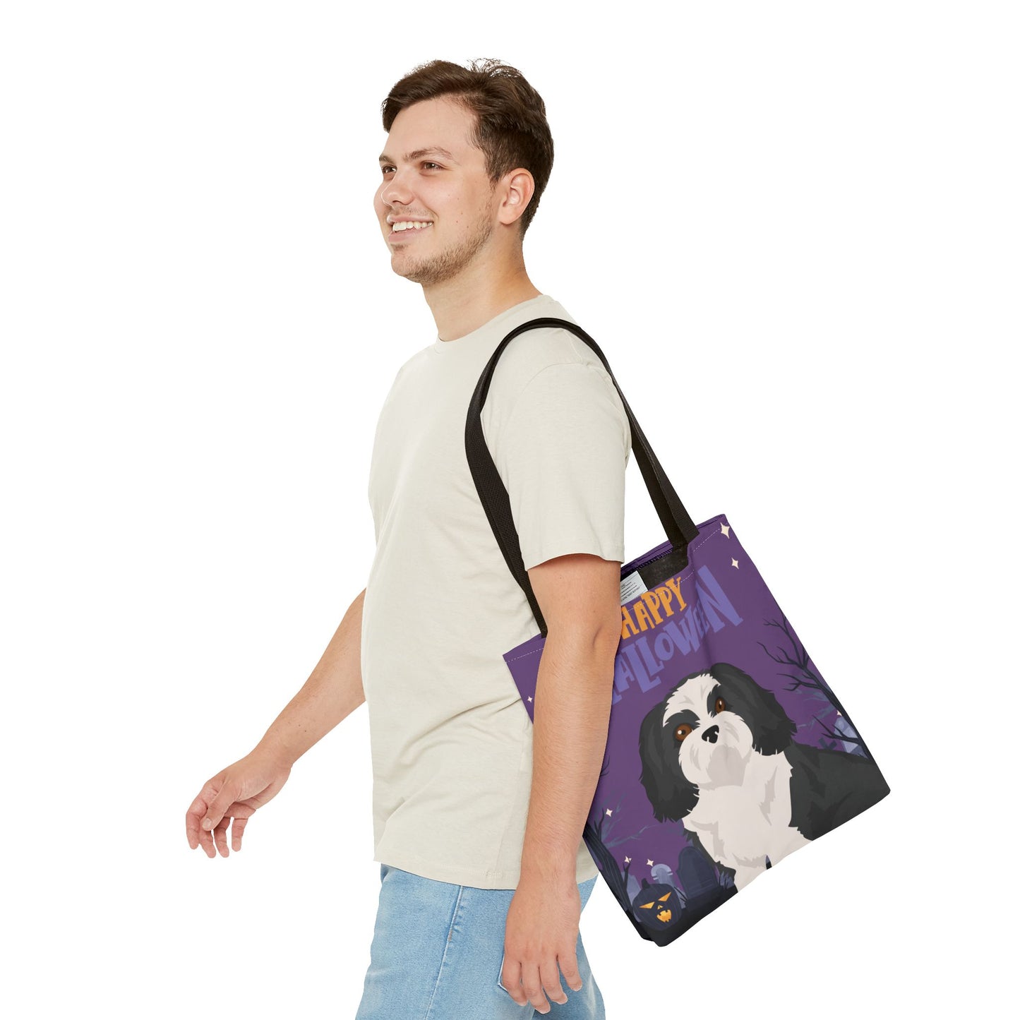 Shih Tzu Dog Happy Halloween Tote Bag 16x16