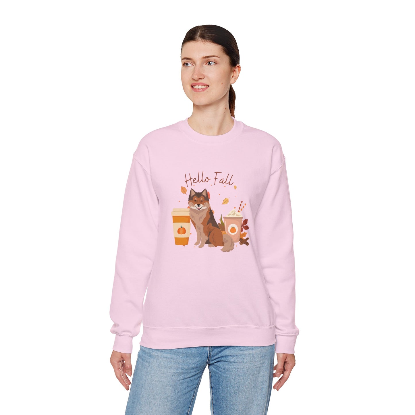 Nenets Herding Laika Dog Fall Halloween Unisex Heavy Blend Crewneck Sweatshirt