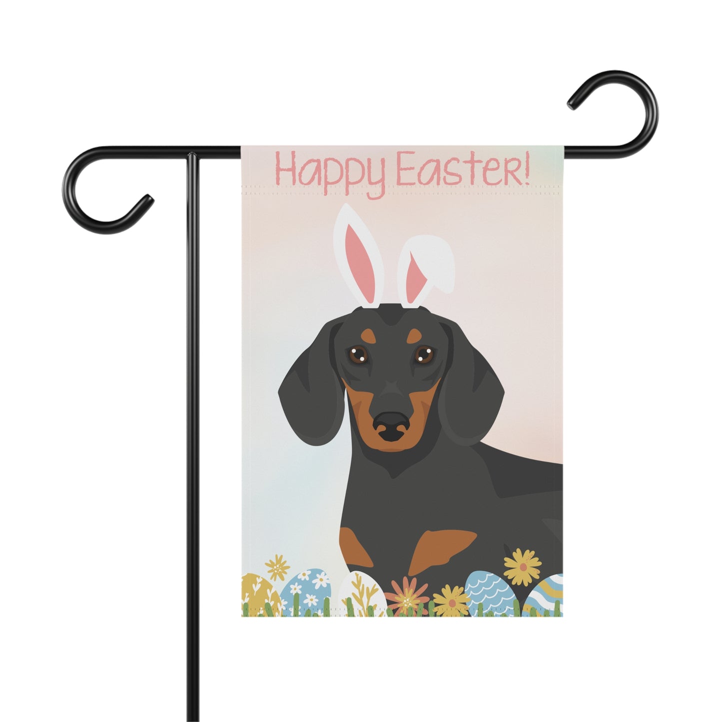 Dachshund Dog Happy Easter Garden Flag
