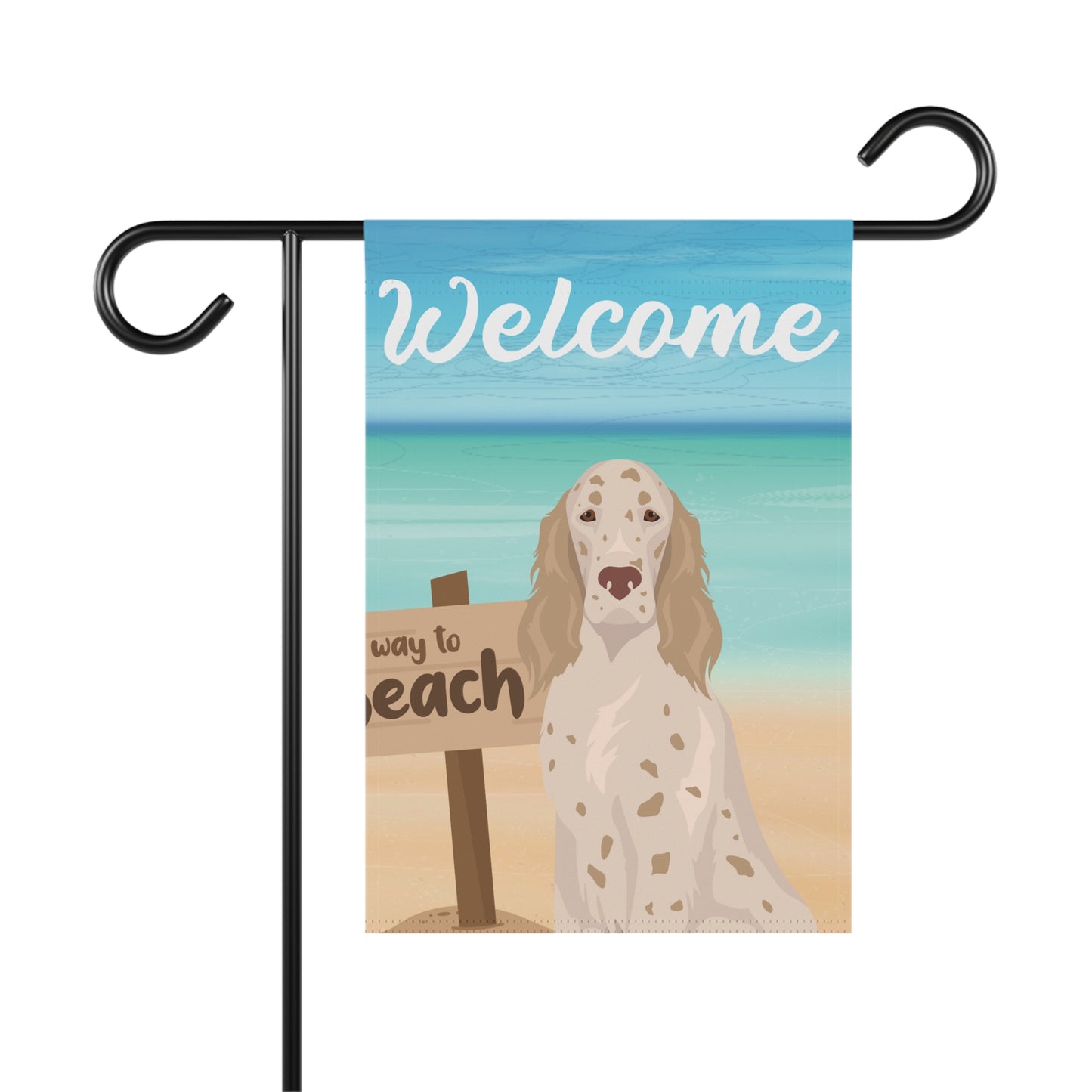 English Setter Dog Garden Flag