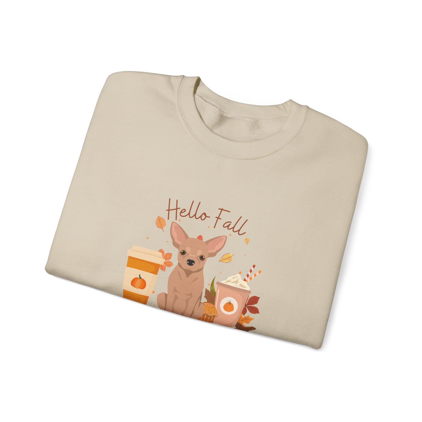 Chihuahua Dog Fall Unisex Heavy Blend Crewneck Sweatshirt