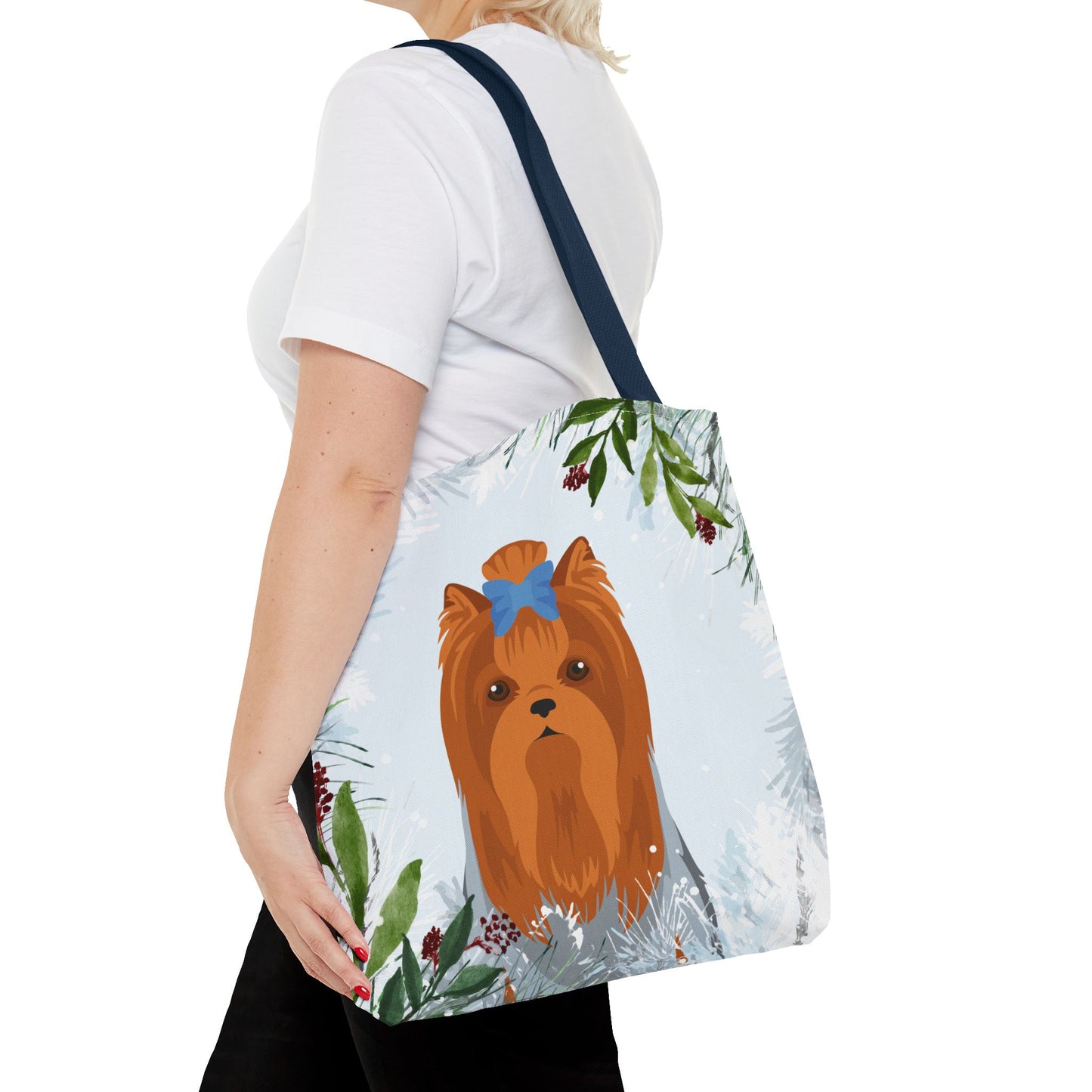 Yorkshire Terrier Dog Christmas Holiday Tote Bag 16x16