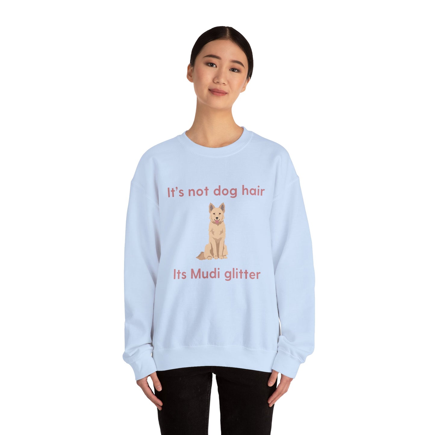 Mudi Dog Glitter Funny Unisex Heavy Blend Crewneck Sweatshirt, Mudi Mom, Mudi Gift, Mudi Lover