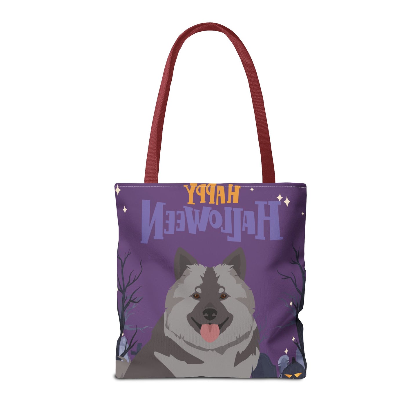 Keeshound Dog Happy Halloween Tote Bag 16x16