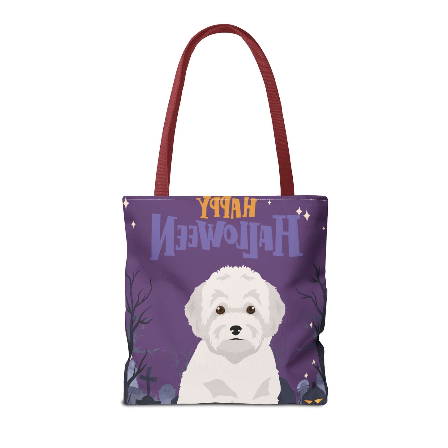 Toy Poodle Dog Happy Halloween Tote Bag 16x16
