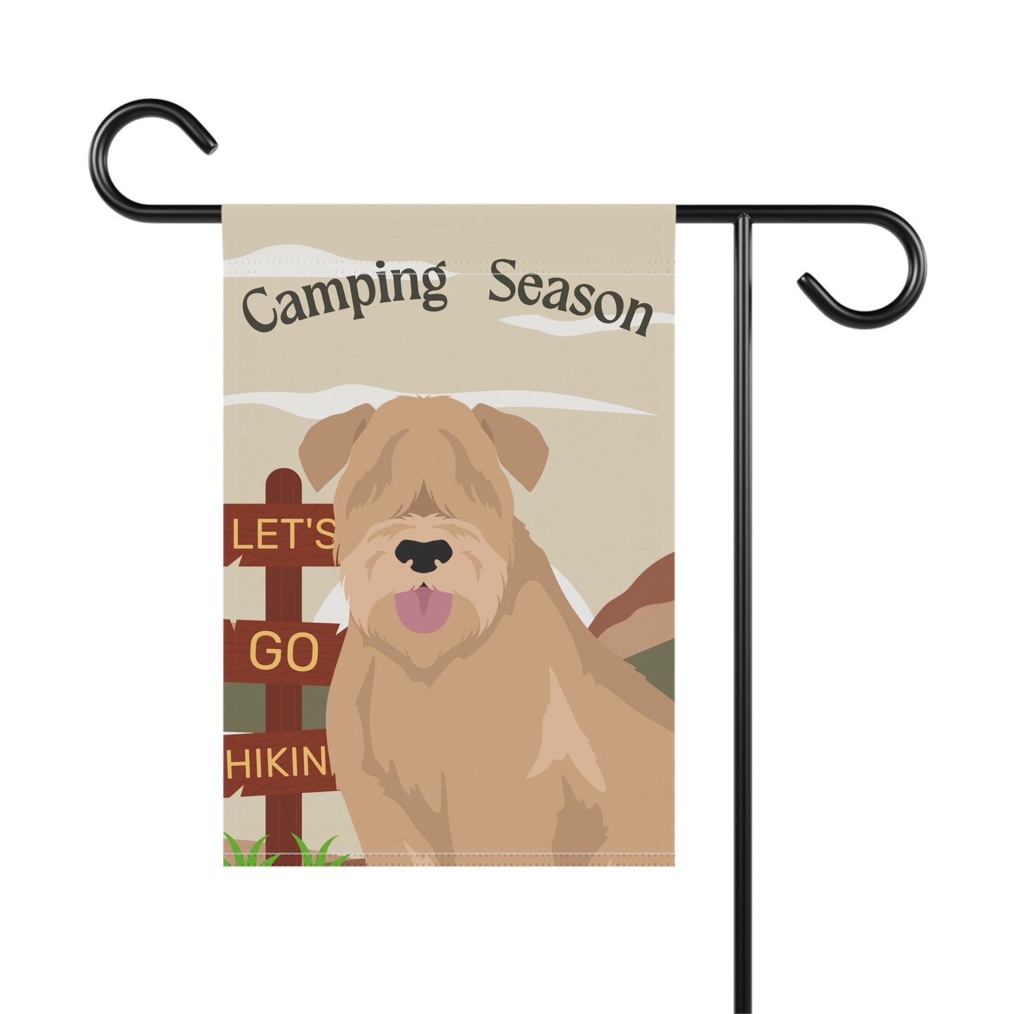 Soft Coated Wheaten Terrier Dog Camping Garden Flag
