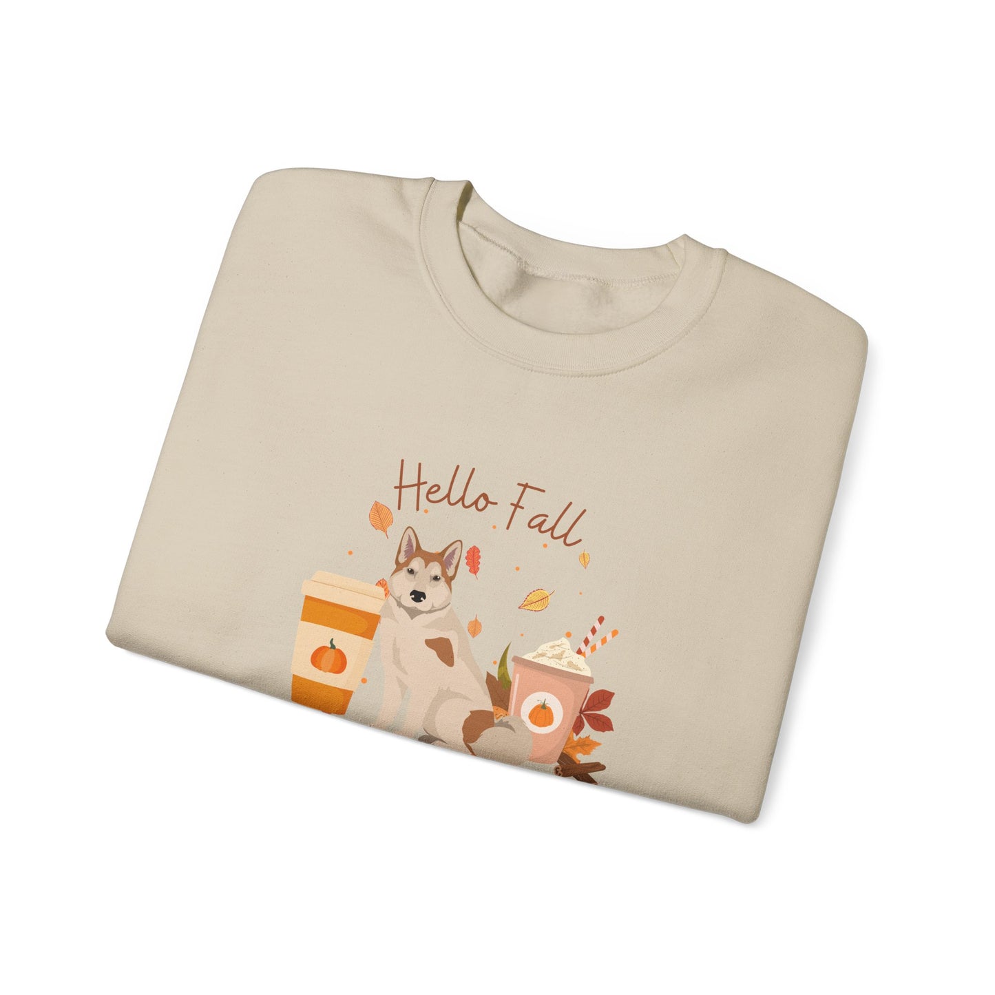 East Siberian Laika Dog Fall Unisex Heavy Blend Crewneck Sweatshirt