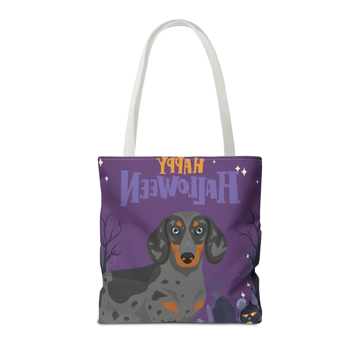 Dachshund Dog Happy Halloween Tote Bag 16x16