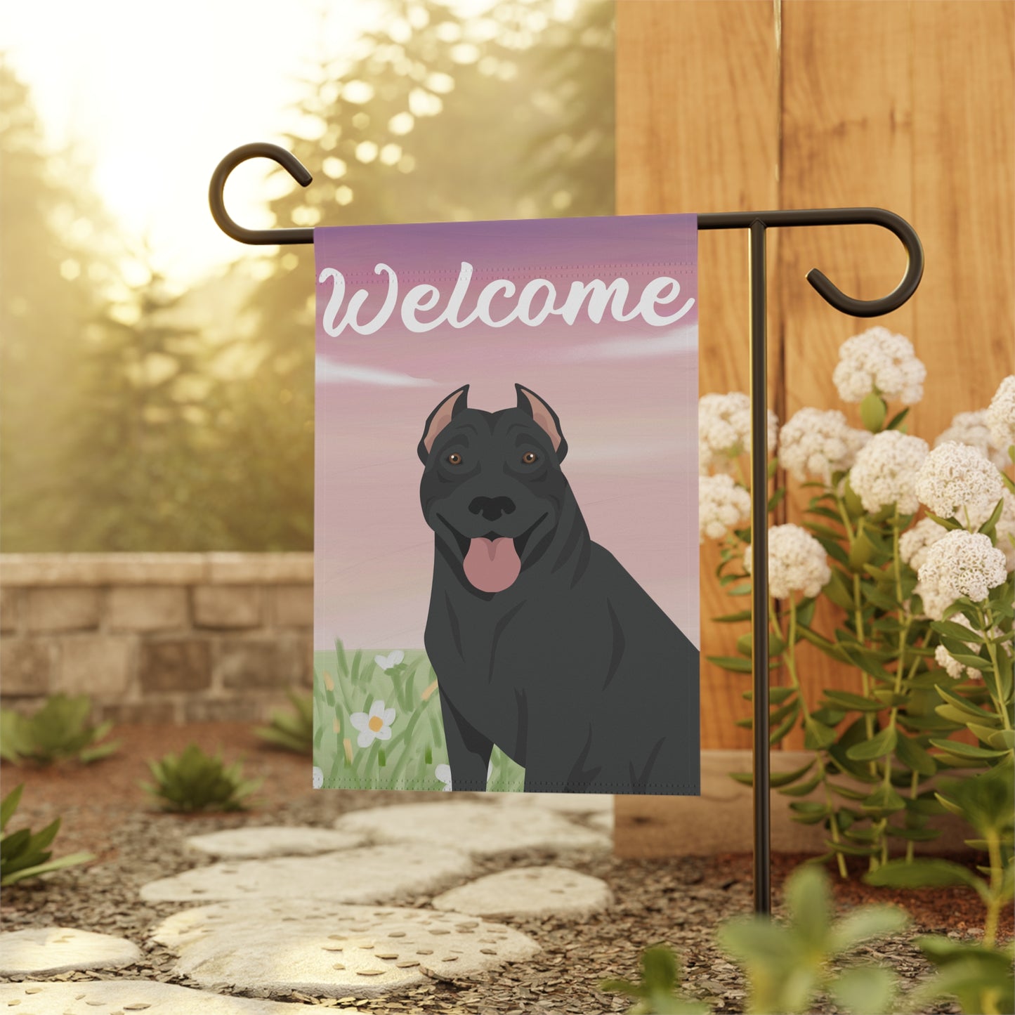Pit Bull Dog Welcome Garden Flag