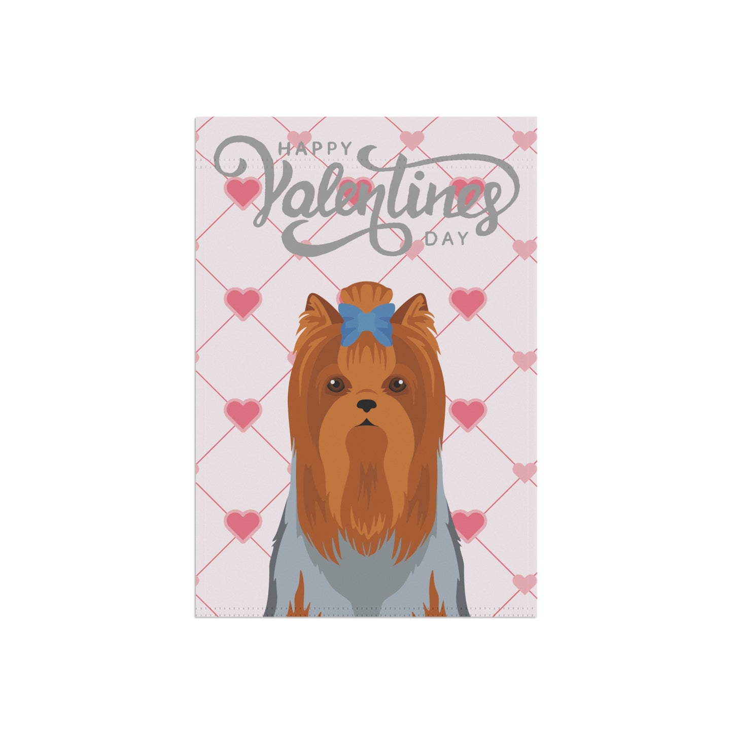 Yorkshire Terrier Dog Valentines Day Garden Flag