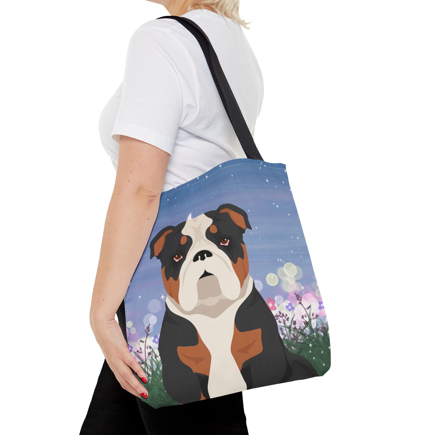 Bulldog Dog Tote Bag 16x16