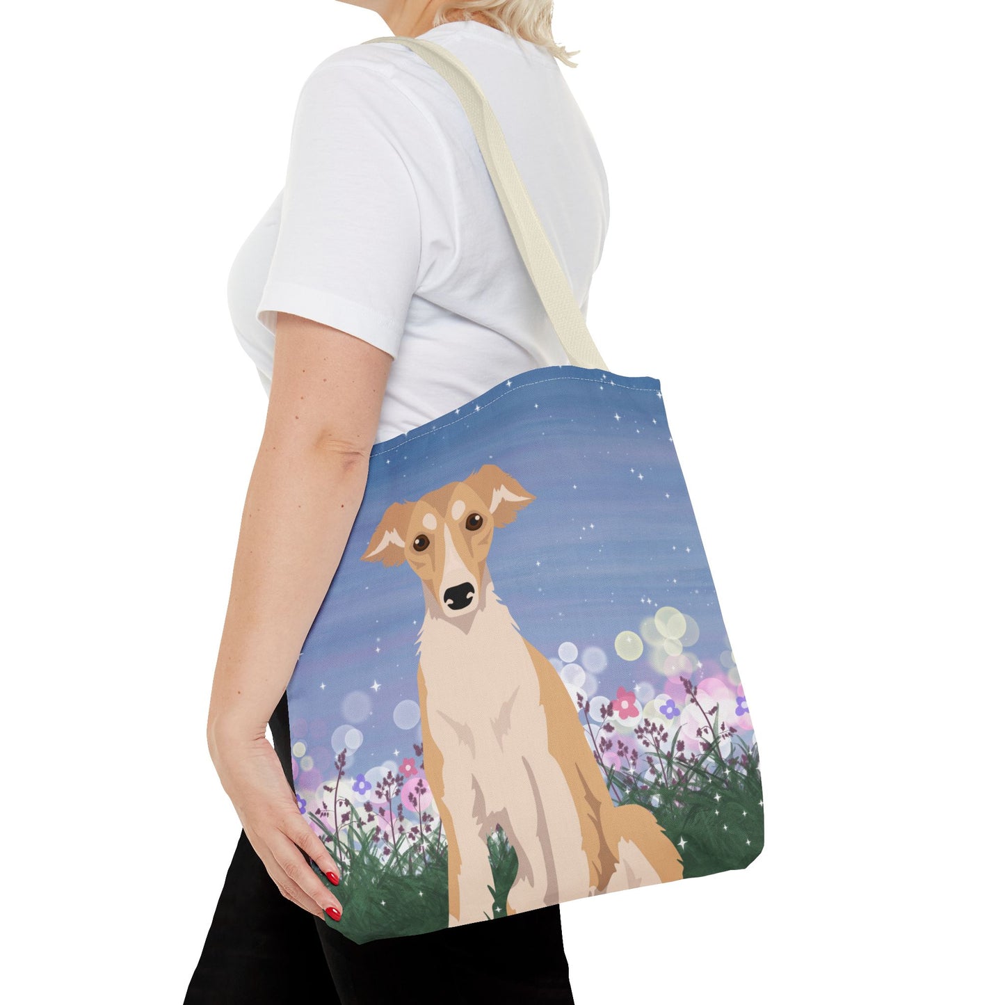 Silken Windhound Dog Tote Bag 16x16