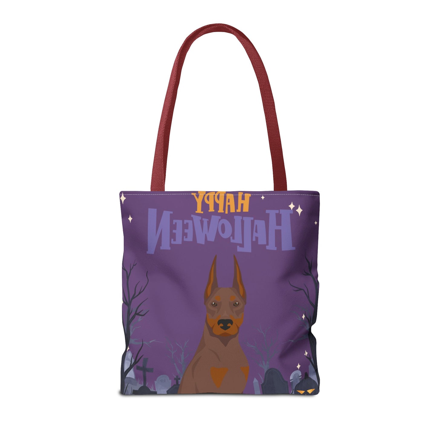 Doberman Pinscher Dog Happy Halloween Tote Bag 16x16