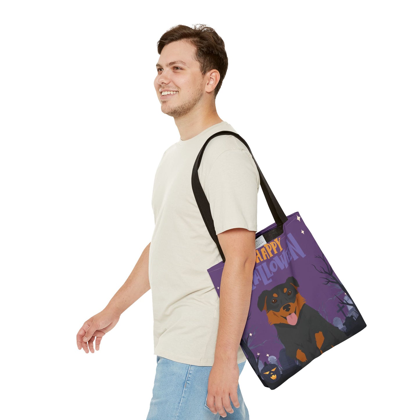 English Shepherd Dog Happy Halloween Tote Bag 16x16